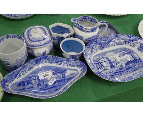 Spode Italian pattern dishes, jug, etc.