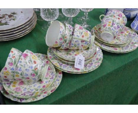 Shelley "Country Side" cups, saucers and plates pattern no. 13690.