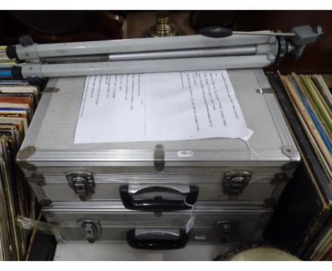 A Mamiya MSX 500 SLR camera body, lenses, a tripod, hard metal carry cases and accessories.
