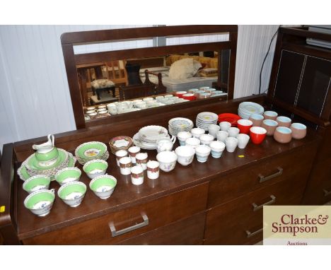 A quantity of various tea and coffeeware to include Langley two tone; Aynsley etc