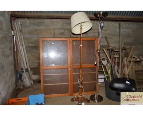 A mahogany standard lamp AF