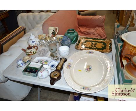 A Mintons meat plate, together with a Aynsley jar and cover, Royal Doulton tankard D4750 and similar Royal Doulton tray etc.
