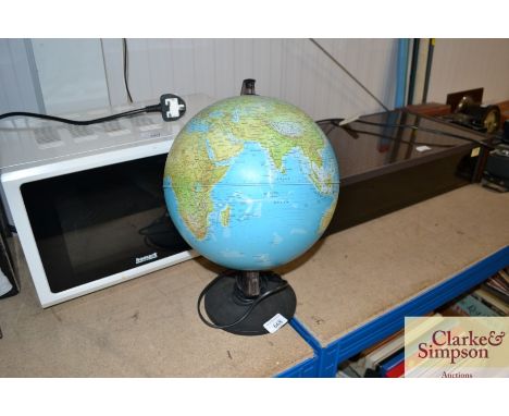 A world globe lamp