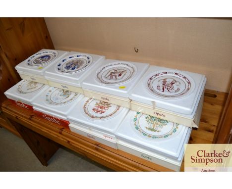 A quantity of boxed Spode collectors plates