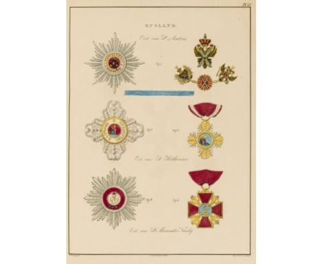 Medals &amp; decorations.- Rochemont (G.L. de) and J. Bischoff. Afbeeldingen der Oudere en nieuwere thans bestaande Ridderord