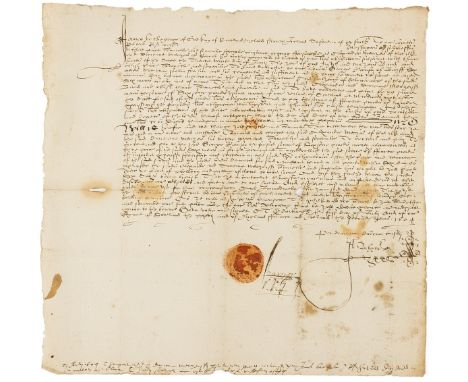 Scotland.- James VI and I (King of Scotland, England, and Ireland, 1566-1625).- 2 obligations of money to be delivered to Geo