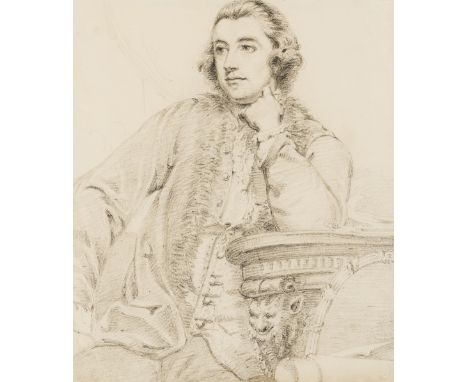 NO RESERVE Reynolds (After Sir Joshua, 1723-1792) Portrait Of Francis, Marquess Of Tavistock (1739-1767), black chalk on ivor