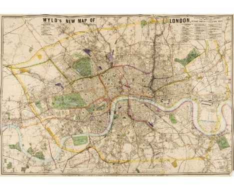 NO RESERVE London.- Wyld (James) A New Map of London Shewing the Proposed Railways and Improvements As Sanctioned in the Sess