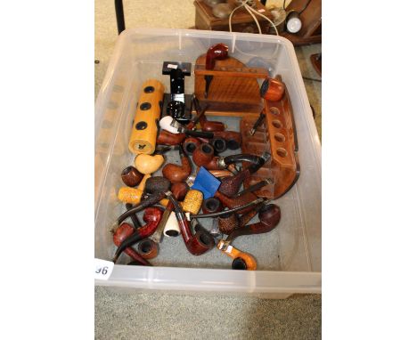Collection of assorted Pipes and Pipe racks Inc. Salvinelli, Manhattan etc