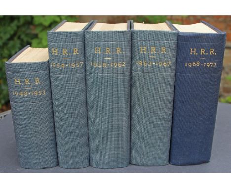 Five bound volumes of Official Henley Regatta programmes from 1948 to 1972. Each of the 25 years has all four programmes maki