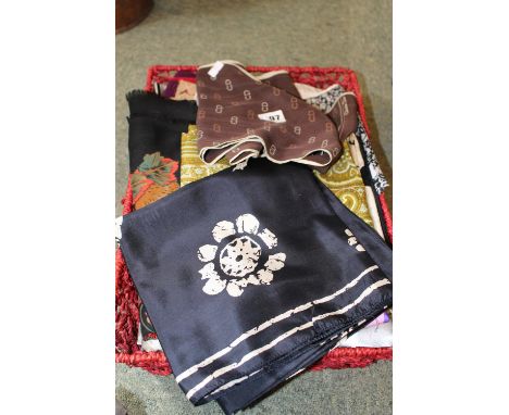 Collection of designer Silk Scarfs Inc. Christian Dior, Mlle Ricci of Paris etc 
