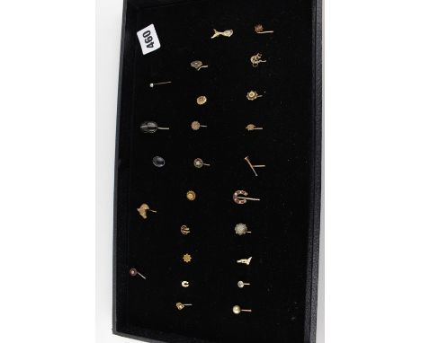 Collection of 9ct and other 19thC and Edwardian Stick Pins (25) 