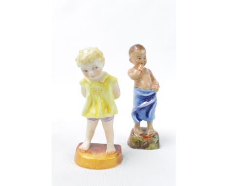 2 Royal Worcester Figurines 'Saturdays Child' 2913 and 'Burma' 3068, both modelled by F G Doughty