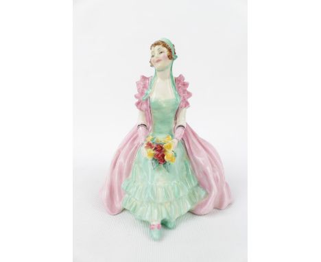 Royal Doulton 'Cynthia' HN 1686 (model 889) designed by Leslie Harradine, withdrawn 1949. 14.5cm in Height. Stamped and Hand 