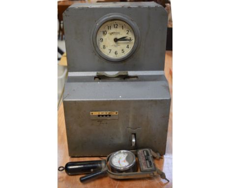 A National Time Recorder Co Ltd clocking in clock the dial set with Arabic numerals and marked for St. Mary Cray, Kent, heigh