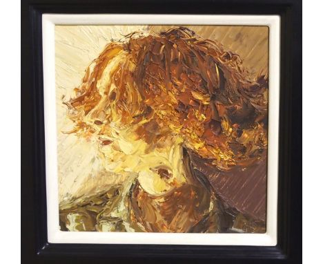 GRAEME SHARP Jenny II, monogrammed, oil on board, 28 x 28cm and WILLIAM MONK Oriel College, Oxford, signed, print, 26 x 18cm 