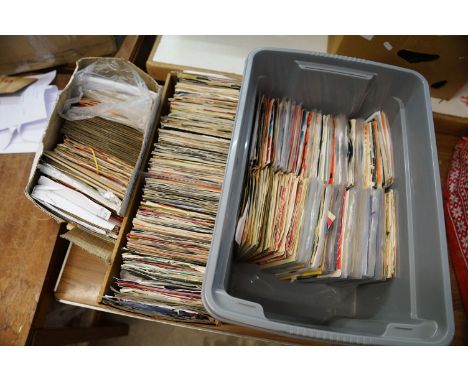 Vinyl - Collection of 7" singles &amp; EPs to include many The Beatles and Rolling Stones mainly in Company sleeves. (2boxes)
