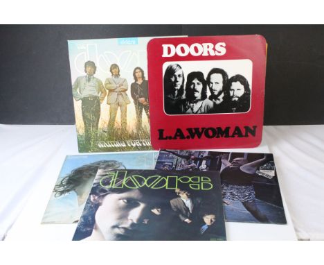 Vinyl - A collection of 5 The Doors LP's to include LA Woman (K 42090), Waiting For The Sun (K 42041), Self Titled (K 42012),