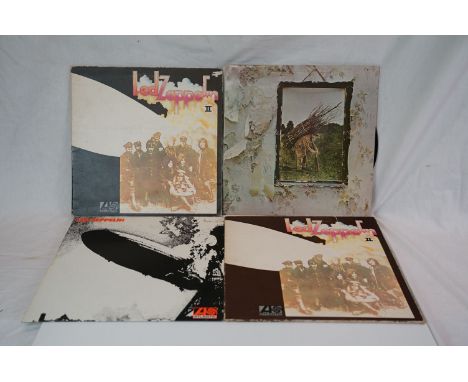 Vinyl - Led Zeppelin collection of 4 LP's to include One (K 40031) later press, Two x 2 (K 40037 one with plum and orange lab