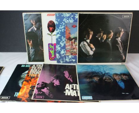 Vinyl - 8 Rolling Stones LP's to include One (LK 4605 mono) Two (LK 4661 mono) Aftermath (LK 4786) Between The Buttons (LK 48