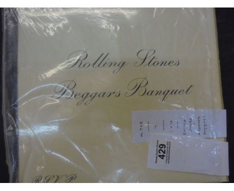 Vinyl - The Rolling Stones Beggars Banquet (SKL 4955) Stereo, unboxed blue Decca label, Blue Stereo inner sleeve.  Sleeve VG+