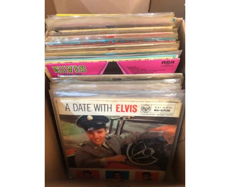 Vinyl - Collection of approx 40 Elvis Presley LPs including early and foreign pressings. Condition varies throughout.&nbsp;