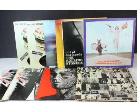 Vinyl - 11 The Rolling Stones LPs to include 2 x Let It Bleed, 2 x Sticky Fingers, Tattoo You, Exile on Main Street, Between 