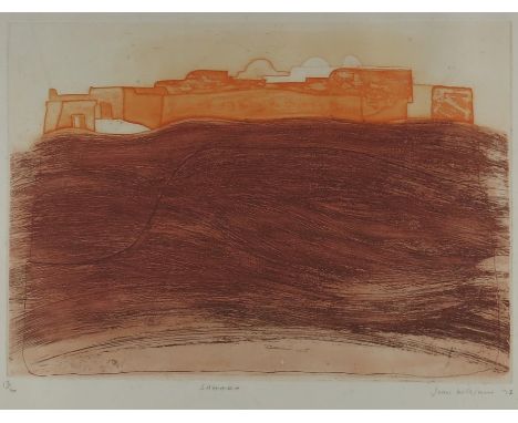 Joan Williams (1922-2002), Sahara, aquatint and etching, 1972, signed and numbered 13 of 30, 37cm x 50cm, framed