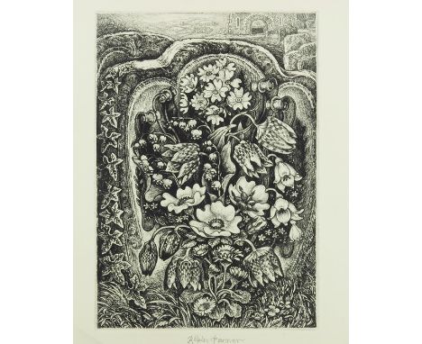 Robin Tanner (1904-1988), Flowers of May (Garton 26), etching 1972, signed, 27cm x 19cm, unframed
