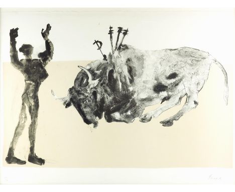 Dame Elisabeth Frink RA (1930-1993), Corrida Five, lithograph 1973, signed and numbered 19 of 72, 57cm x 77cm, framed