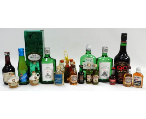 A half bottle of Gordons gin - together with two further half bottles of London Gin, a 1 litre bottle of vodka, a bottle of P