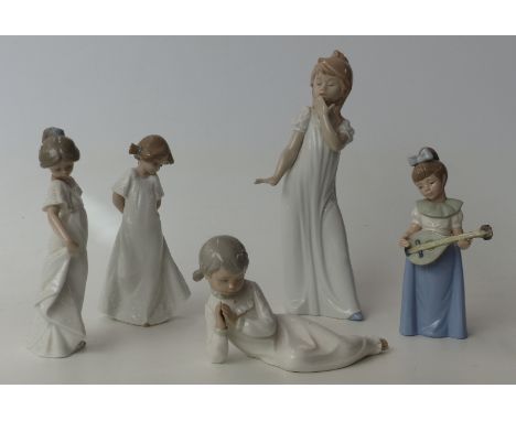 Five Nao figures of children