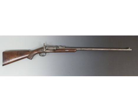 Thomas Turner of 8 Fisher Street Birmingham Snider rifle with named lock plate, chequered semi-pistol grip, forward facing ad