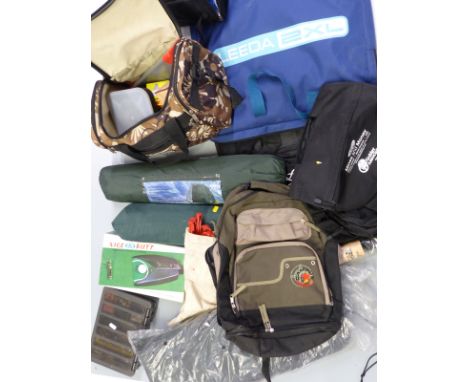 Coarse and carp fishing equipment including keep nets, landing net, carp bivouac, tripod stool, bite alarms, carp hooks, pell