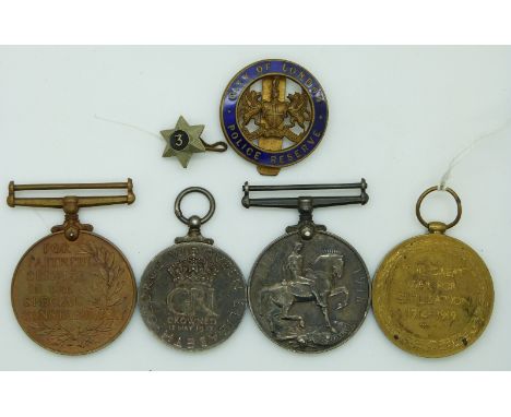 A group of four medals named to 134379 W.T. Shine Royal Engineers comprising World War I Victory Medal, George VI Coronation 