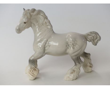 Beswick grey cantering shire