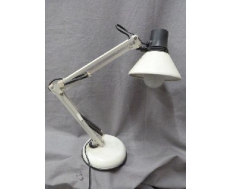 Vintage white Anglepoise style lamp