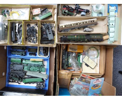 A large collection of 00 gauge kits, parts, spares and accessories including Airfix kits, Thomas The Tank Engine and Friends,