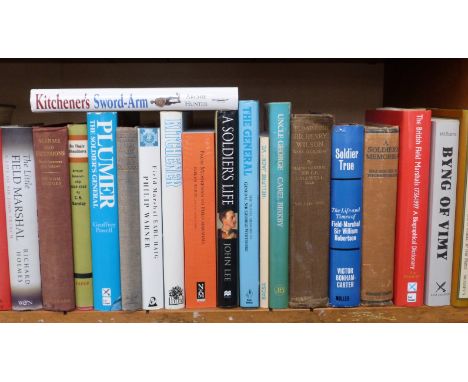 Twenty military biographical and autobiographical hardback books about British Field Marshals / Generals including Byng of Vi