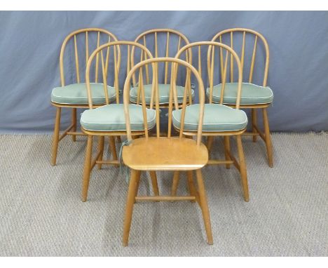 Set of six Ercol style dining chairs