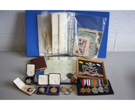 A COMPLETE AND VERY IMPORTANT ARCHIVE OF MEDALS AND SERVICE EPHEMERA, to a member of the 6th Btn North Staffordshire Regiment