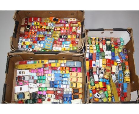 A QUANTITY OF UNBOXED AND ASSORTED PLAYWORN DIECAST VEHICLES, to include four boxed Matchbox Superfast vehicles including For