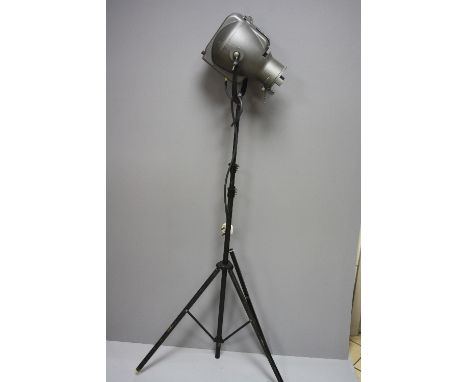 A FURSE THEATRE SPOT LIGHT, cast aluminium body and on a more recent stand