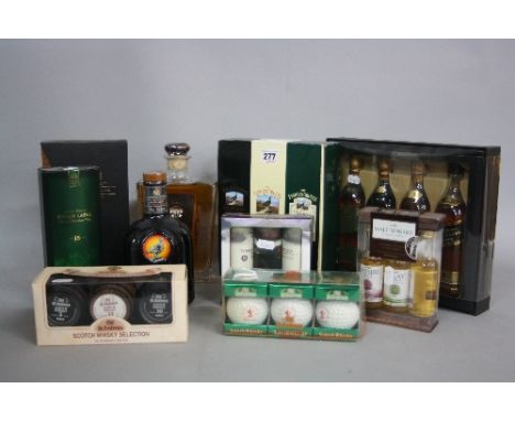 A COLLECTION OF MINIATURE BOTTLES OF SCOTCH WHISKY, including Johnnie Walker Collections, The Famous Grouse Collections, and 