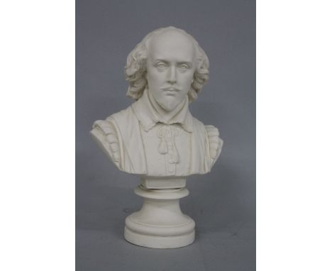 A COPELAND PARIAN BUST OF WILLIAM SHAKESPEARE, R. Monti Sculp published March 1864 for Ceramic and Crystal Palace Art Union, 