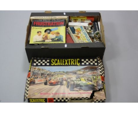 A BOXED SCALEXTRIC MOTOR RACING SET, No.31, appears complete with both cars, blue Cooper, No.C66, and red Lotus, No.C67, trac