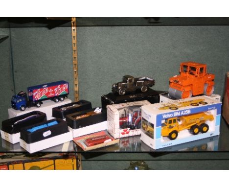 A BOXED CONRAD NZG DIECAST HAMM DV8 TANDEM ROAD ROLLER MODEL, no. 224, 1:25 scale, with a boxed Conrad NZG Volvo BM A25B Arti