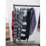 Approx 14x Sweaters with four designs, sizes XS-3XL. And a purple crop jacket size XS-S