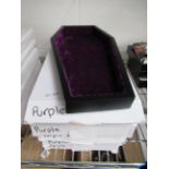 5x coffin shaped trays- purple