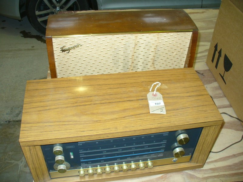 A Vintage Ferguson radio receiver and a 1970's Blaupunkt stereo radio. (2)